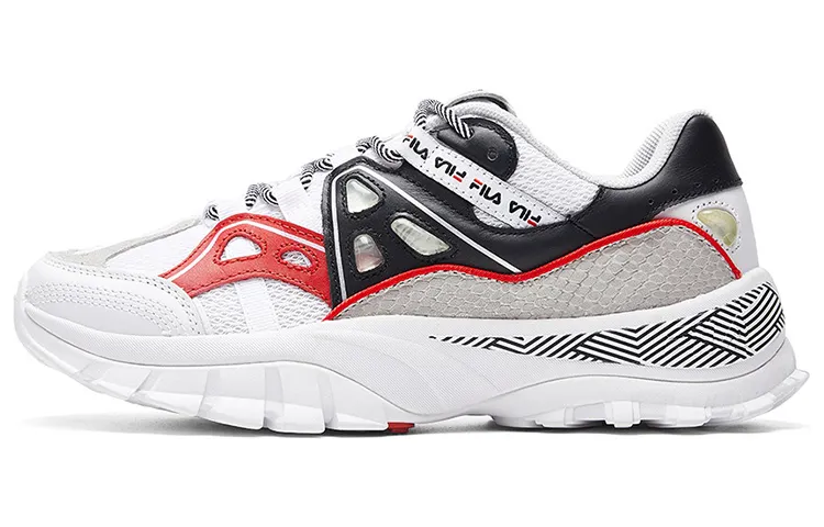 FILA Hi N Run Cushioning Abrasion Resistant Breathable Low top Athletic Shoes Women's White Black