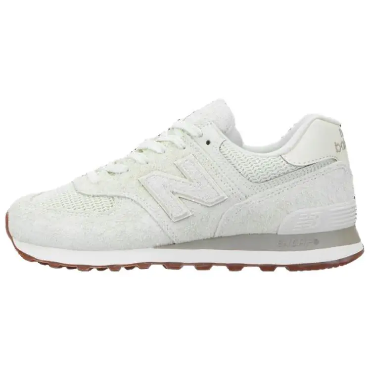 New Balance NB 574 Leather Abrasion Resistant Abrasion Resistant Low top Casual Shoes Women's Beige