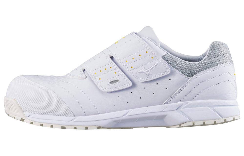 Mizuno Leather Hook and loop Slip Resistant Abrasion Resistant Low top Sports Casual Shoes Unisex White