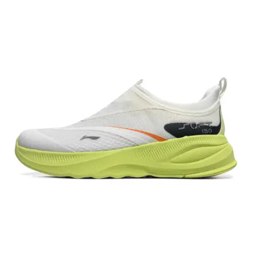 Li Ning SOFT GO 2 Cushioning Slip Resistant Abrasion Resistant Breathable Low top Casual Shoes Men's White Green