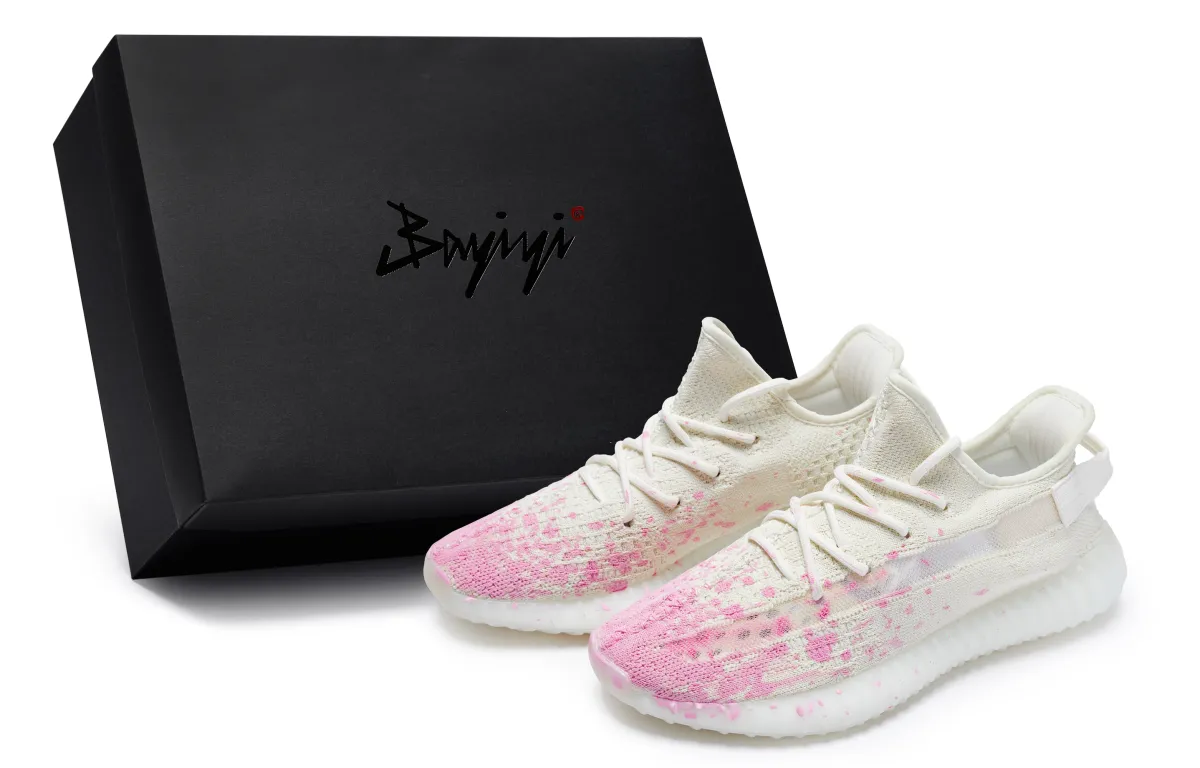 Adidas Originals Yeezy Boost 350 V2 811 Manufacturing, Frosty Pink Holographic, Special Shoe Box Slip Resistant Low top