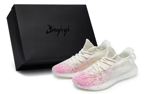 Adidas Originals Yeezy Boost 350 V2 811 Manufacturing, Frosty Pink Holographic, Special Shoe Box Slip Resistant Low top