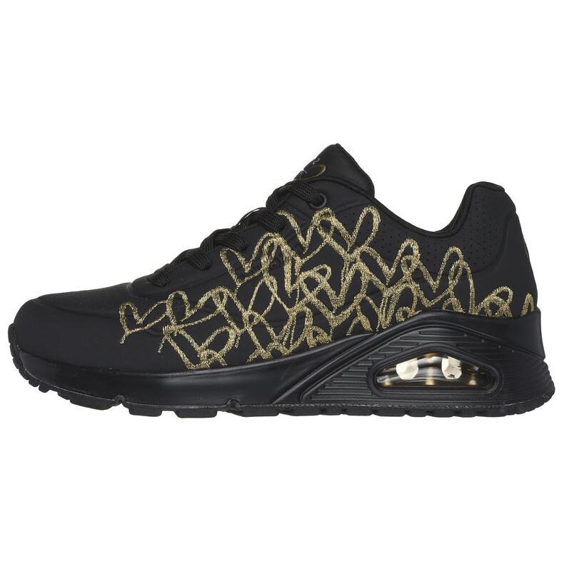 Skechers Uno Soft And Comfortable Low top Casual Shoes Women's Black