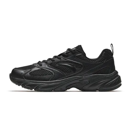 Anta Breathable Height Increasing Low top Casual Shoes Men's Basic Black