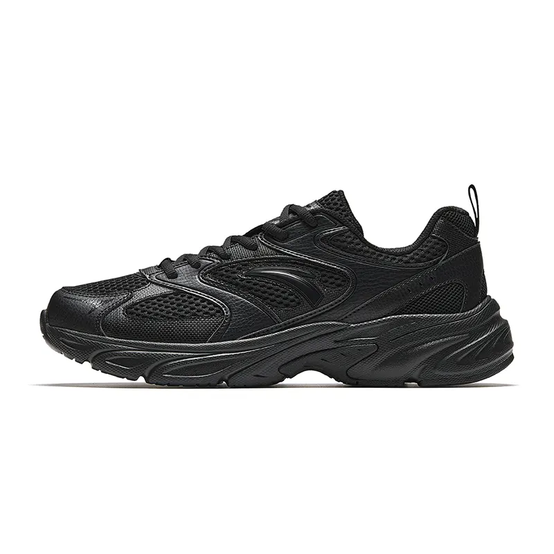 Anta Breathable Height Increasing Low top Casual Shoes Men's Basic Black