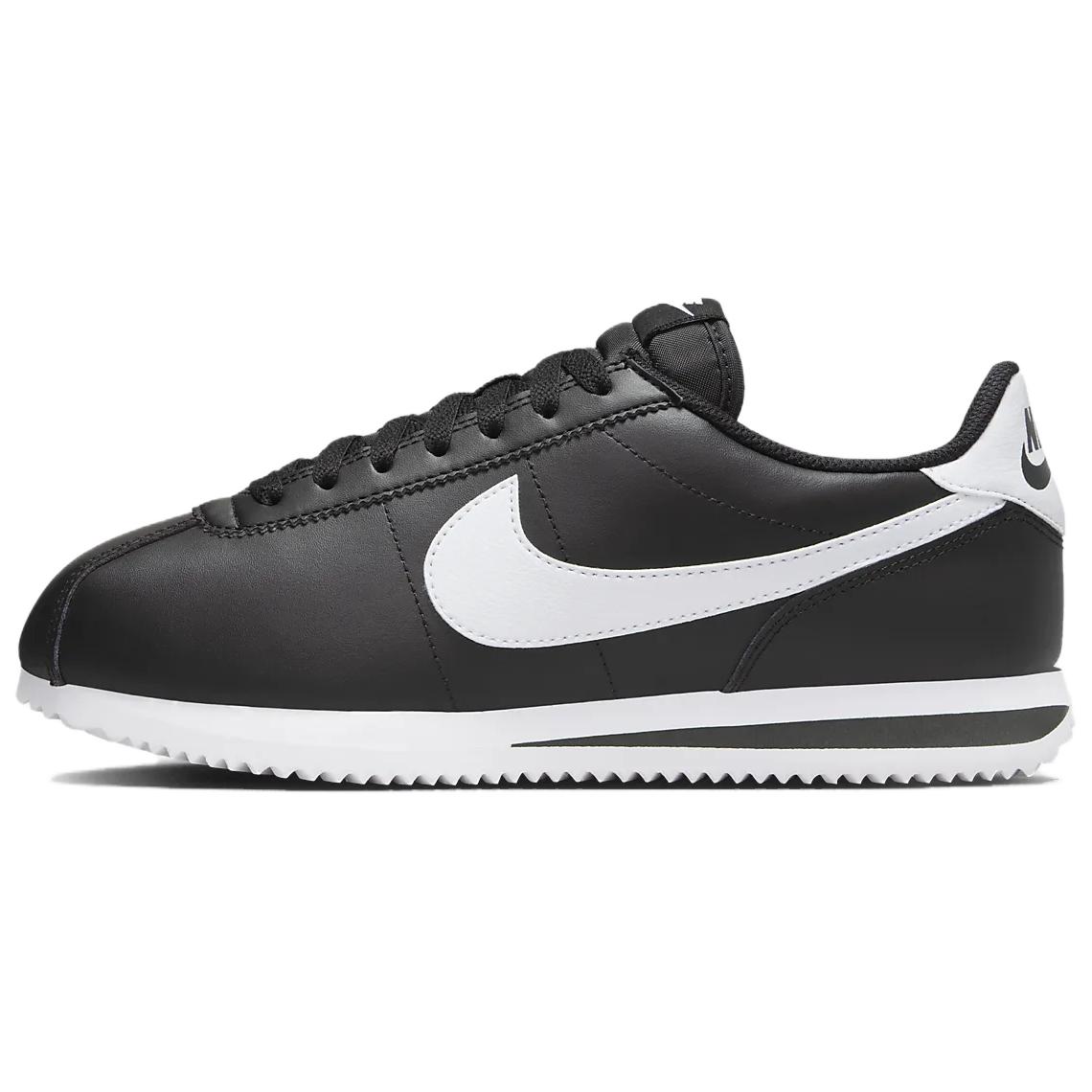 Женские кроссовки Nike Cortez (черные с белым)