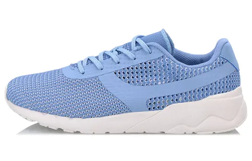 Li Ning Tide Casual Shoes Women's Low Top Blue/White