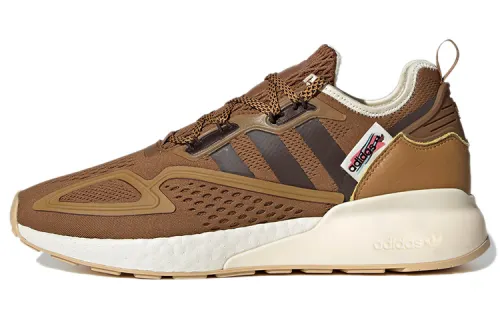 Adidas Originals ZX 2K Boost Fabric Abrasion Resistant Low top Casual Shoes Men's Brown