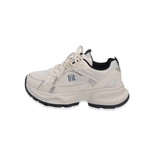 RENBEN Abrasion Resistant Breathable Low top Casual Shoes Women's White Blue