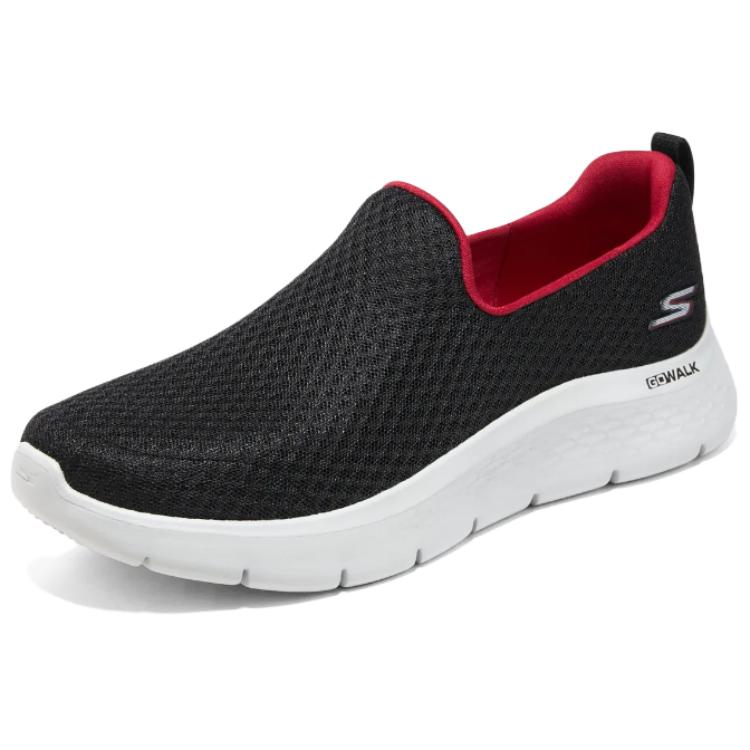 Skechers Go Walk Fle Cushioning Abrasion Resistant Cushioning, Wear Resistant Low top Casual Shoes Men’s Black Red
