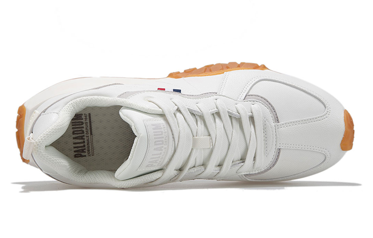 Palladium Troop Runner EC Fabric Low top Casual Shoes Unisex White Khaki