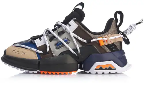 Li Ning Pan Gu 2019 New York Fashion Week Cushioning Slip Resistant Low top Casual Shoes Women's Black