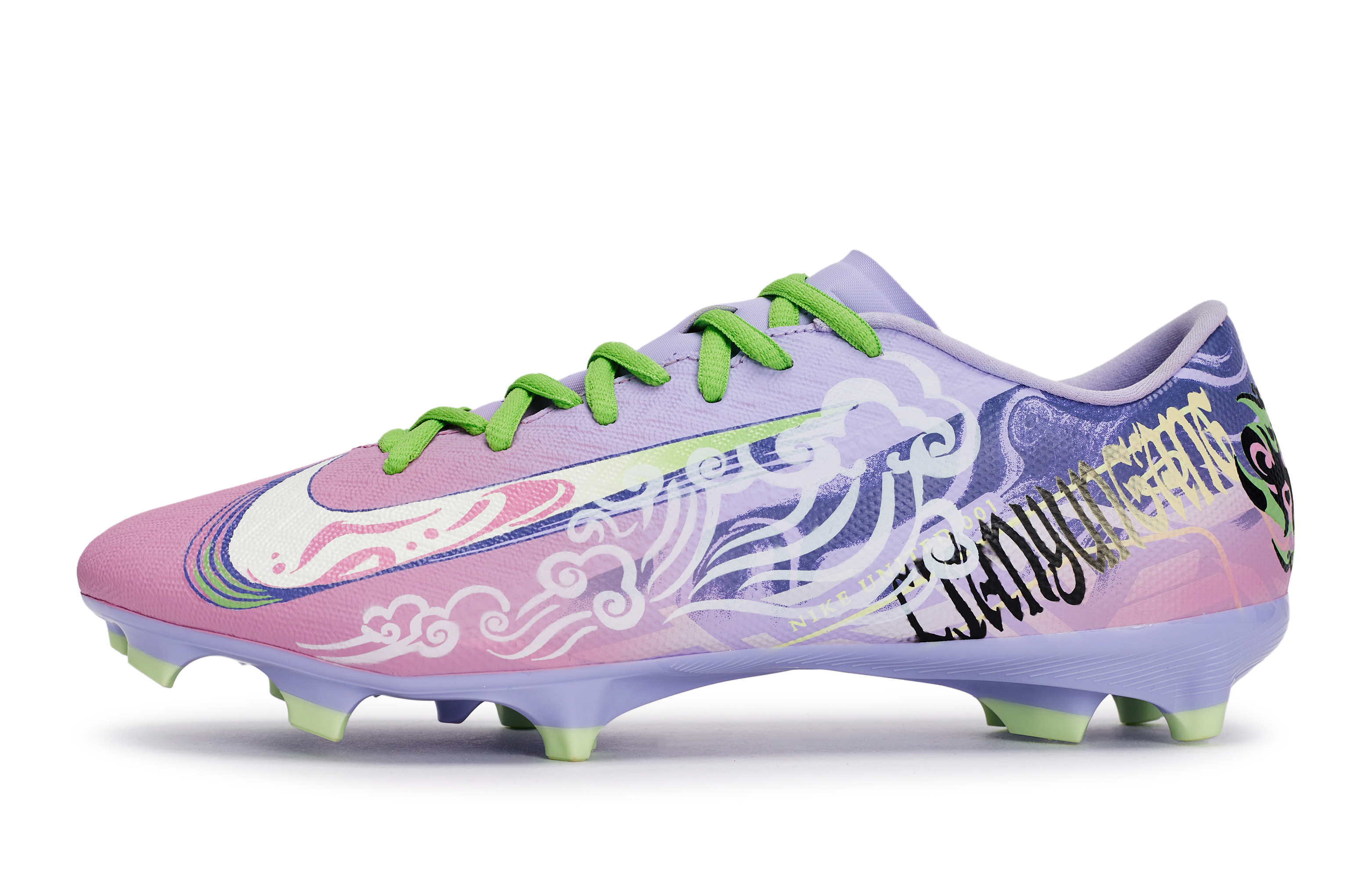 Nike Mercurial Vapor 16 Abrasion Resistant Abrasion Resistant Soccer Shoes Unisex Black Gray Purple Green
