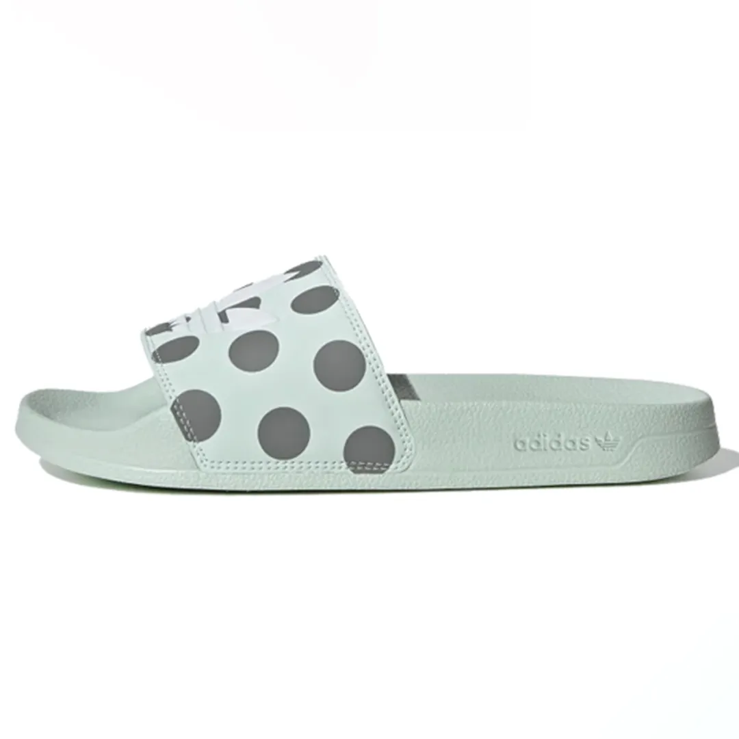 Adidas Adilette Slides 'Dash Green Polka' Women's