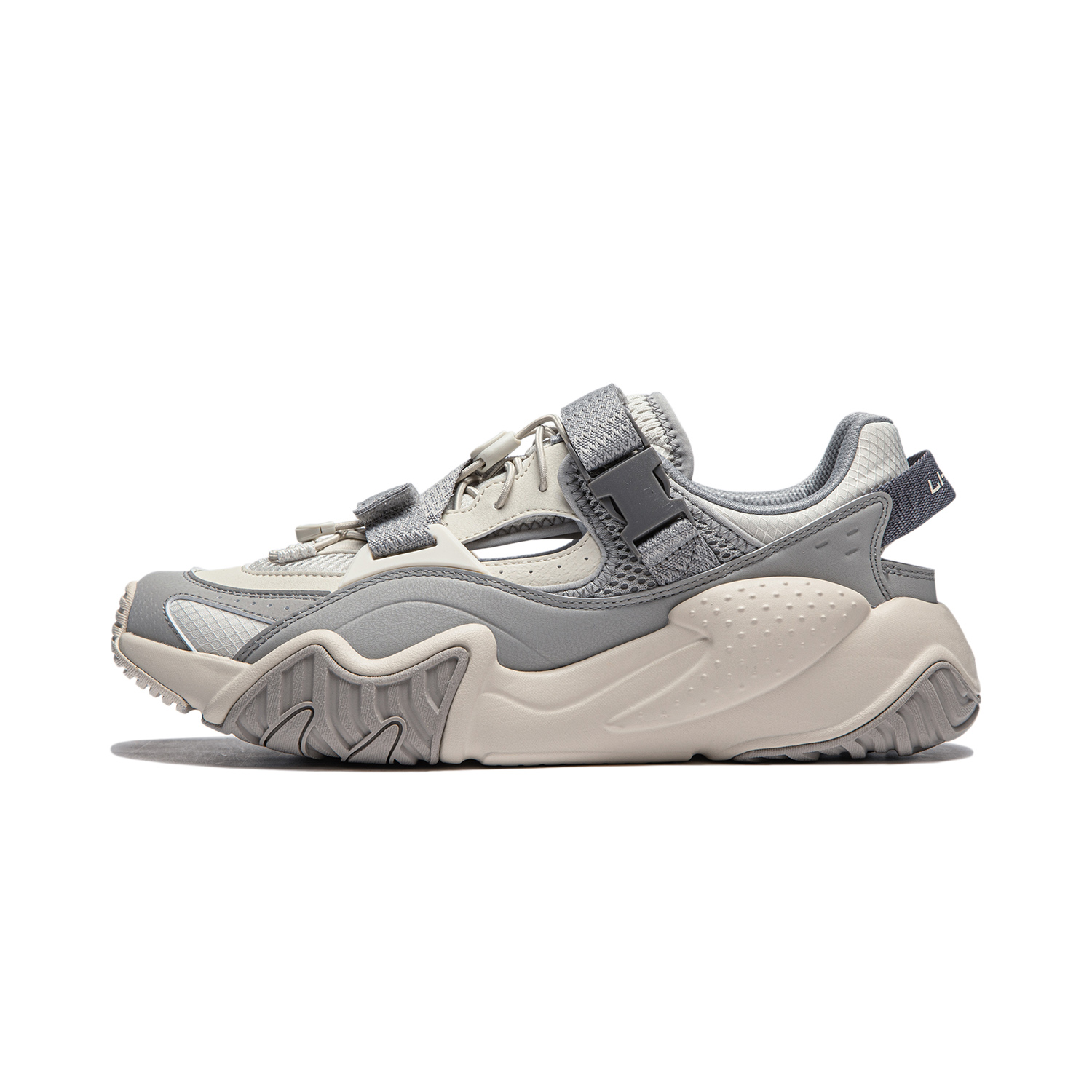 Li Ning Sichuan Cruise Slip Resistant Abrasion Resistant Low top Casual Shoes Men's Silver Birch Gray