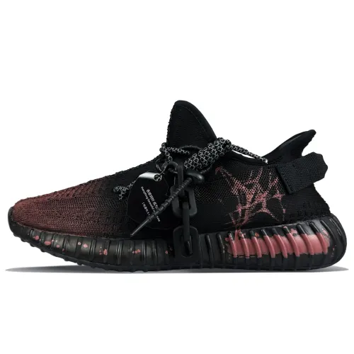 Adidas Originals Yeezy Boost 350 V2 Slip Resistant Abrasion Resistant Low top Casual Shoes Unisex Crackled Red