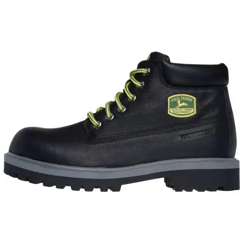 John Deere X Skechers Relaxed Fit Short Combat Boots Men's Black