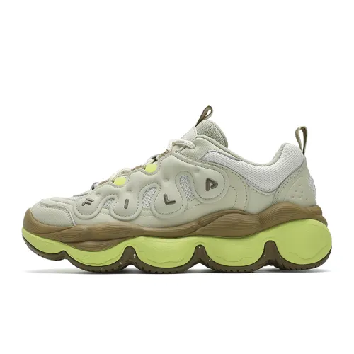 FILA PEASE Pea Shoes Low top Casual Shoes Women's Green Yellow