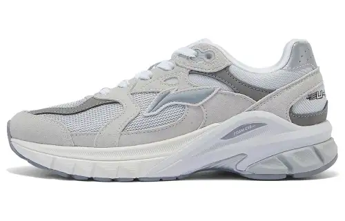 Li Ning Furious Rider Runner Comfortable Abrasion Resistant Low top Casual Shoes Women's Gray