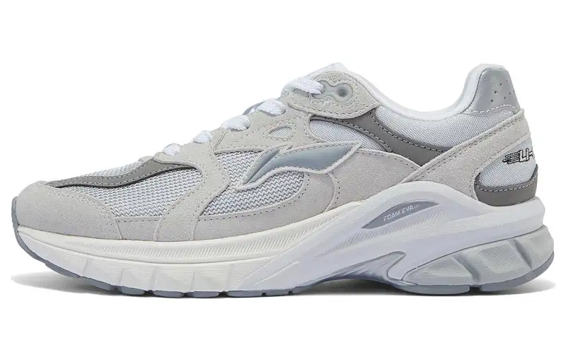 Li Ning Furious Rider Runner Comfortable Abrasion Resistant Low top Casual Shoes Women's Gray
