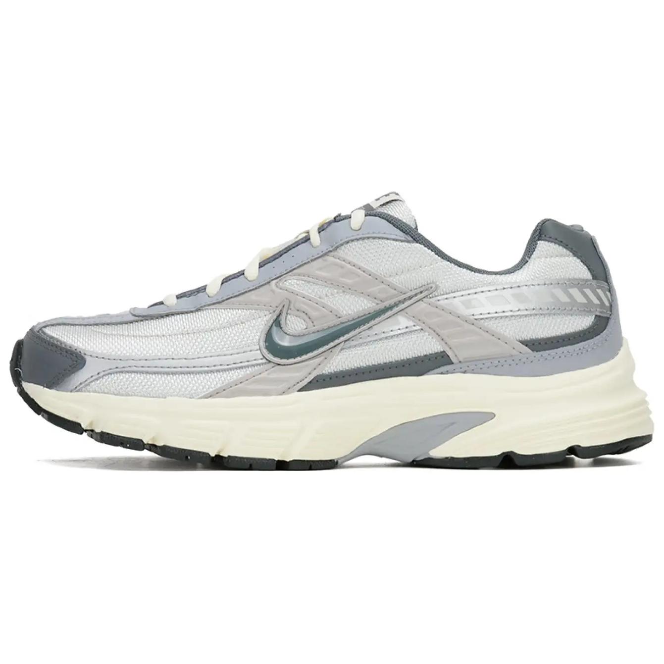Nike Initiator comfortable and versatile non-slip, wear-resistant and breathable low-cut lifestyle shoes for men, gray and white