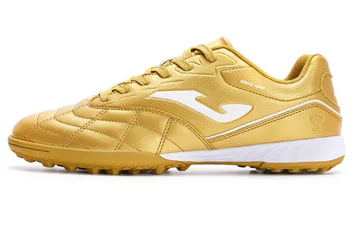 Joma TF Turf Leather Cushioning Slip Resistant Lightweight Soccer Shoes Men's Crimson Gold