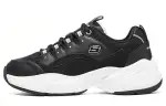 Skechers D'LITES 3.0 Cousin Abrasion Resistant Breathable Low top Casual Shoes Women's Black White