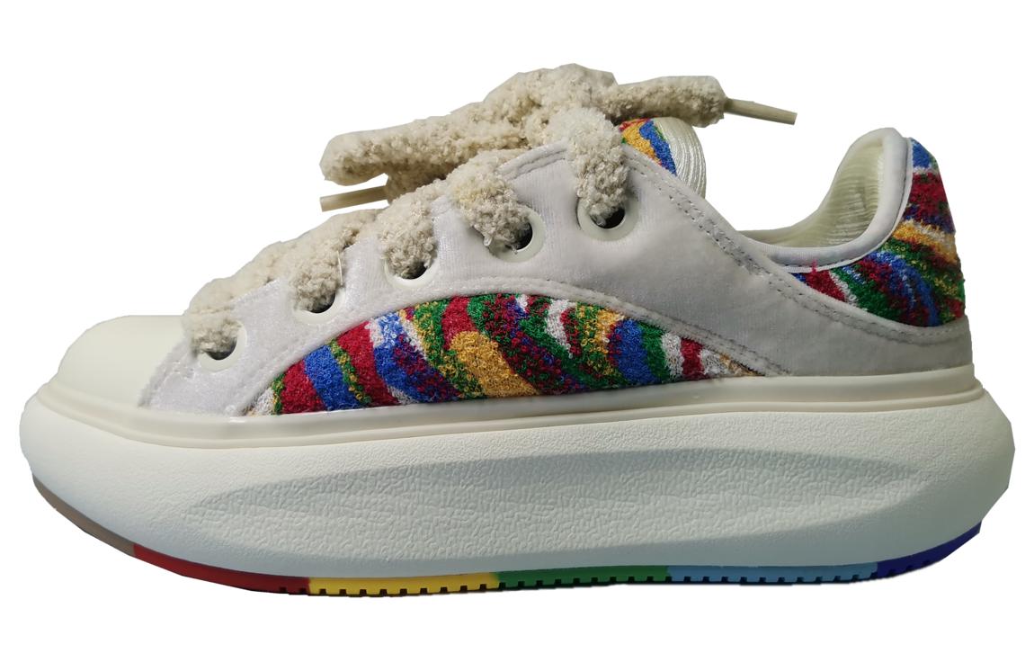 Li Ning Yun You C4D Comfortable Cushioning, Wear Resistant Low top Casual Shoes Women's Beige Red Yellow