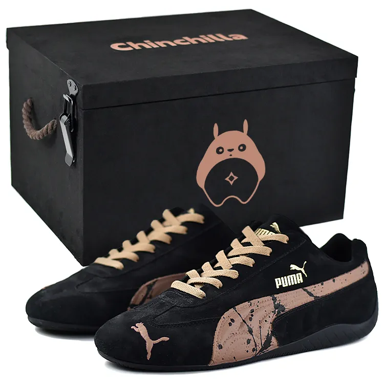 PUMA Speedcat Slip Resistant Abrasion Resistant Low top Casual Shoes Unisex Black Brown