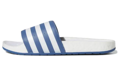 Adidas Originals Rubber Sole Slip Resistant Slip Resistant Slide Slippers Unisex White Blue