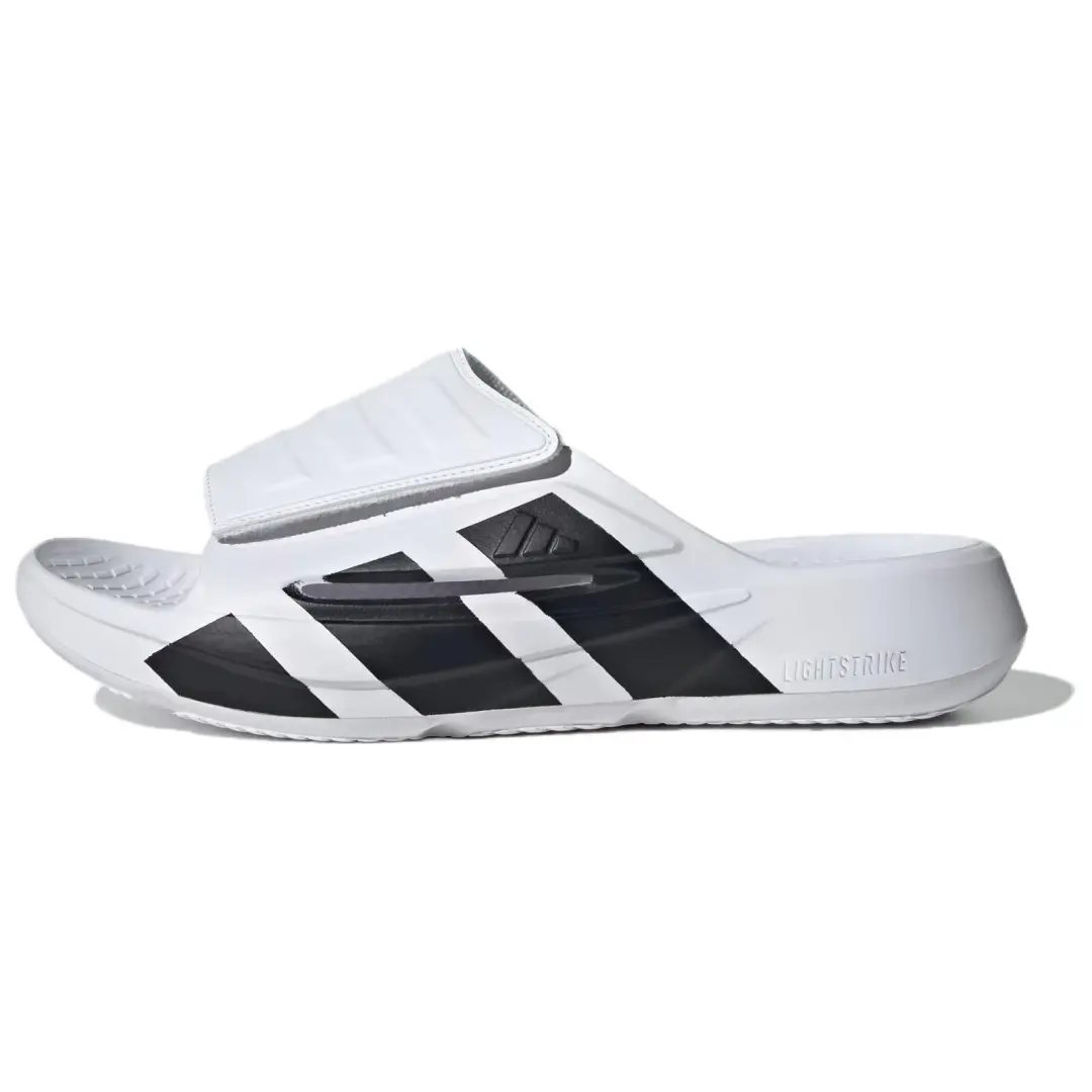 Adidas LIGHTBLAZE Abrasion Resistant Slide Slippers Unisex White Black