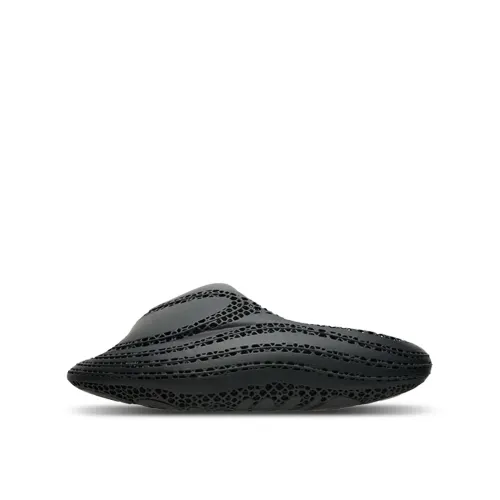 XVESSEL Noah's Ark Matte Noah's Ark 3D printed futuristic technology-sense lightweight slippers, same style for men and women, black