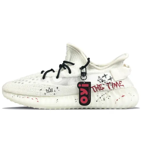 Adidas Originals Yeezy Boost 350 V2 Slip Resistant Abrasion Resistant Low top Casual Shoes Unisex White Black