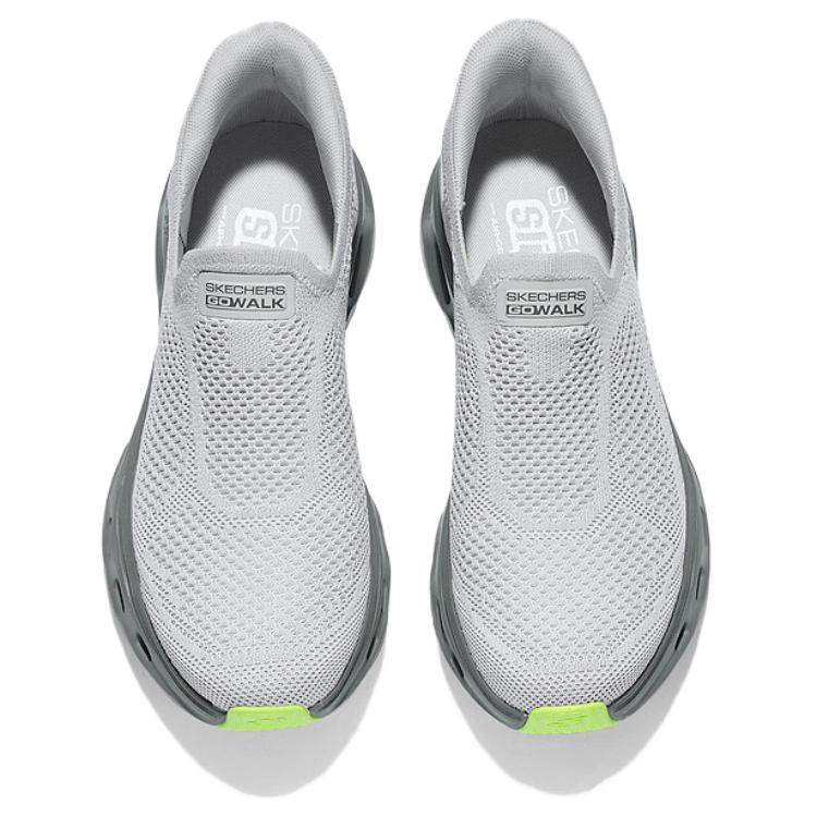Skechers MEN’S GO WALK Abrasion Resistant Low top Walking Shoes Men’s Light Gray