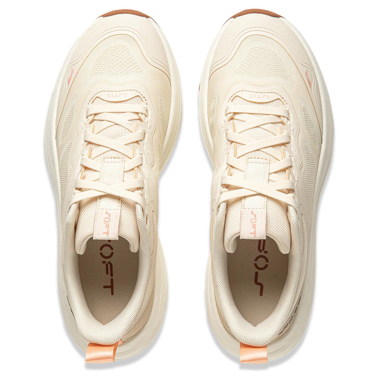 Li Ning Soft Lite Slip Resistant, Abrasion Resistant, Breathable, Lightweight Low top Running Shoes Women’s White Umber