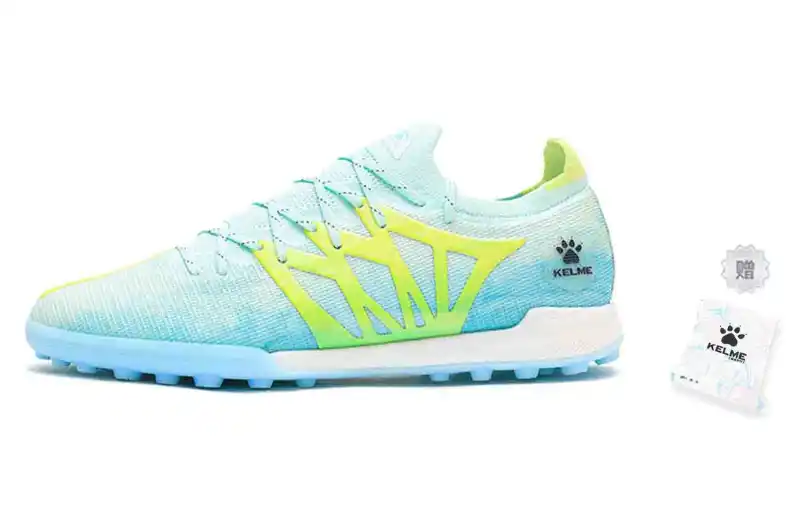 KELME Lightning 3.0 TF Turf Slip Resistant Abrasion Resistant Soccer Shoes Men's Light Aqua Green