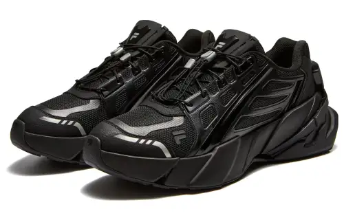 FILA FUSION TI 22 Textile, Synthetic Leather Low top Casual Shoes Men's Black