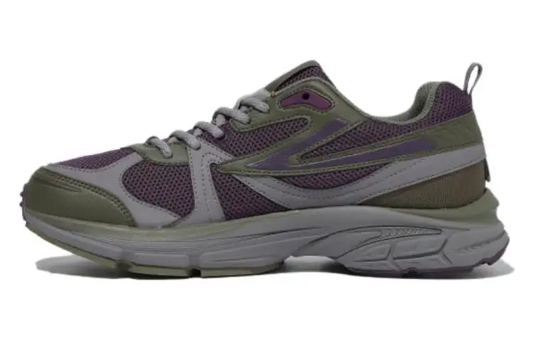 FILA Fronto Fabric Comfortable Abrasion Resistant Low top Casual Shoes Unisex Green Purple Korean Style