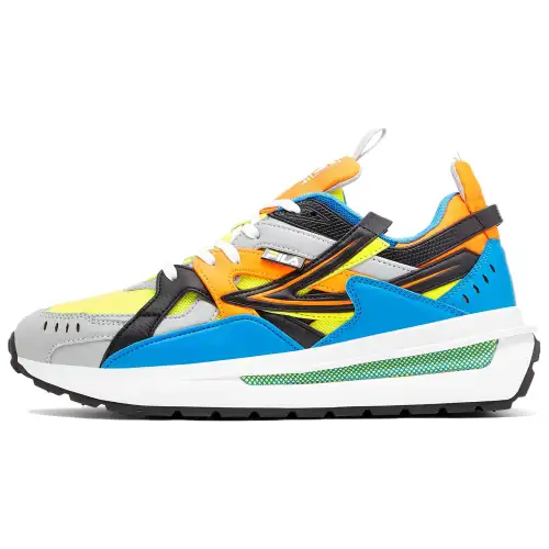 FILA Sandenal Abrasion Resistant Low top Casual Shoes Men's Gray Yellow Orange