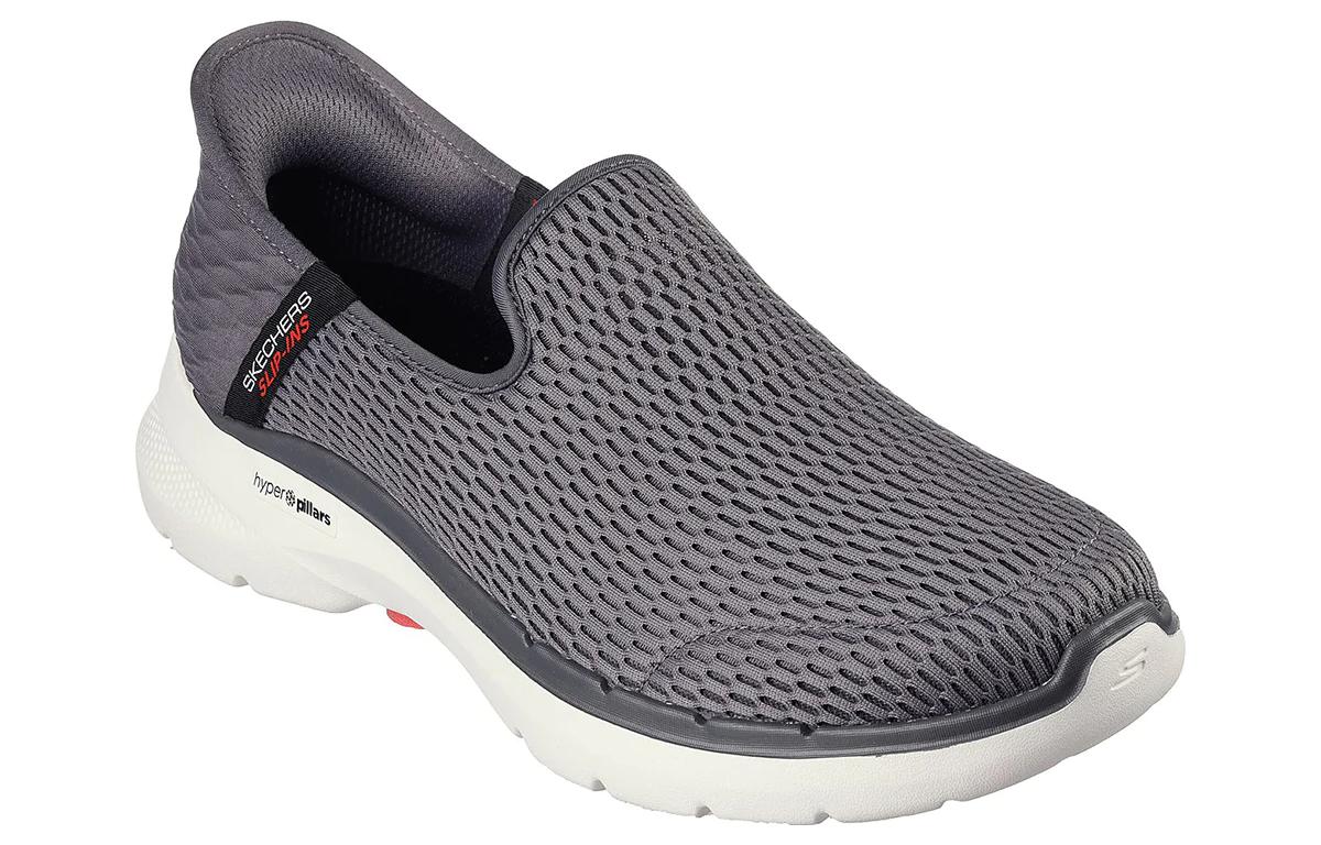 Skechers Go Walk 6 Shoes ‘Grey Red White’