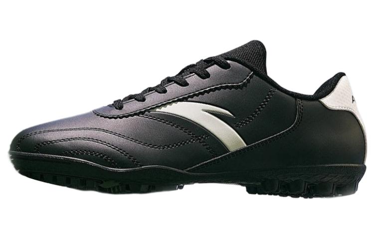 Anta TF Turf Artificial Turf Slip Resistant Abrasion Resistant Soccer Shoes Men’s Black White
