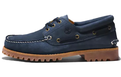Timberland 3 Eye Casual Shoes Men's Low Top Marine Blue/Brown