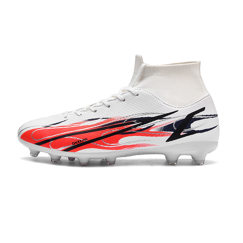 Sportful Soccer Shoes Unisex Mid Top White Red/Black Gold/Blue