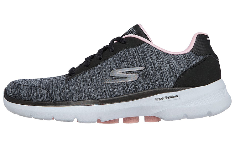 Skechers Skechers Go Walk 6 - Magic Melody Mesh Fabric Low-top Lifestyle Shoes Women's Black Pink