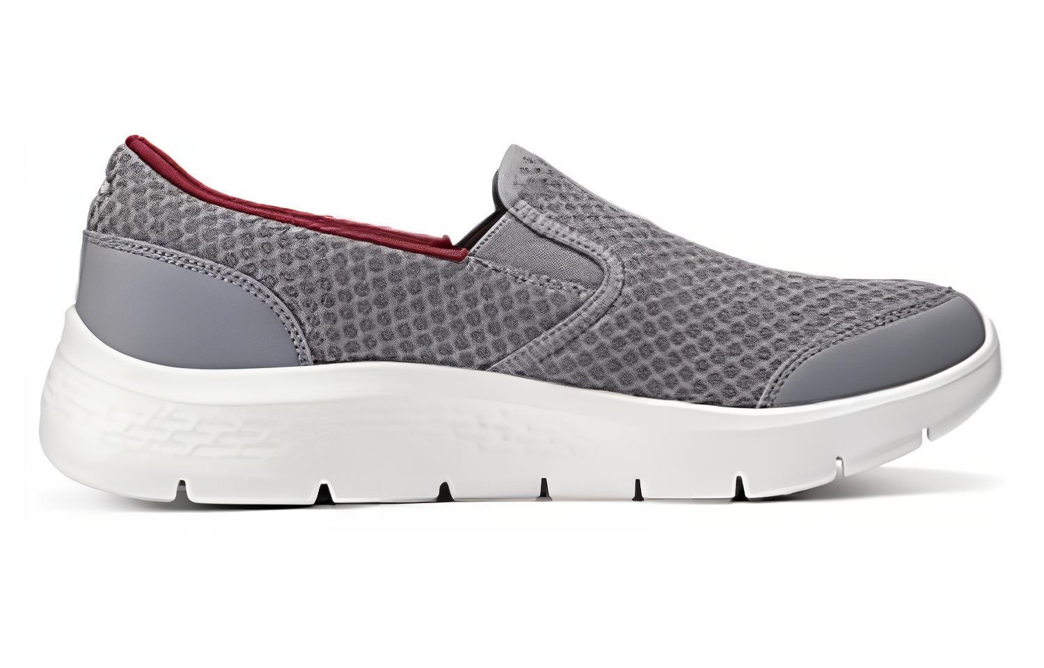 Skechers Go Walk Fle Synthetic Leather Abrasion Resistant Low top Casual Shoes Men’s Gray