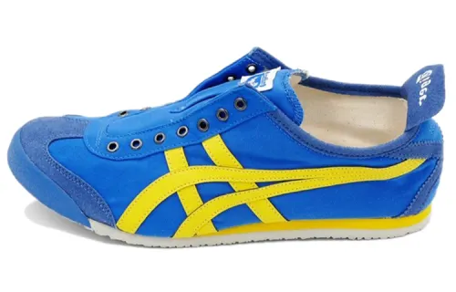 Onitsuka Tiger MEXICO 66 Slip on Low top Casual Shoes Men's Blue Yellow