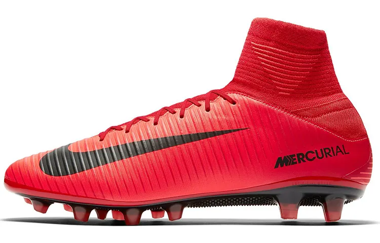 Nike Mercurial Victory FG Firm Ground Cushioning Slip Resistant Abrasion Resistant Soccer Shoes Men's Red Black