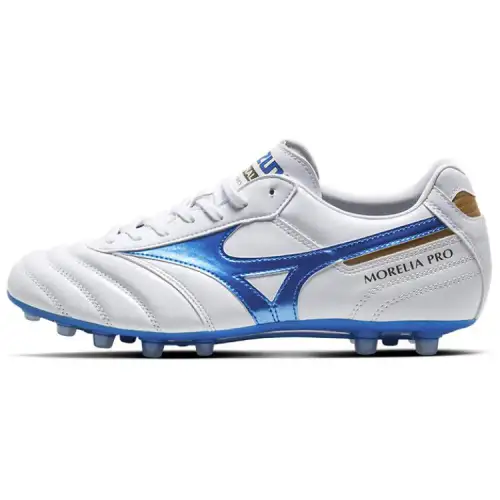 Mizuno MORELIA 2 AG Artificial Ground Artificial Turf Abrasion Resistant Soccer Shoes Men's White Blue