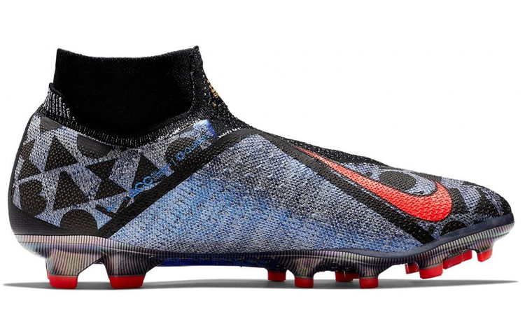 Мужские футбольные бутсы Nike Phantom Vision Elite DF FG (черно-красный) — Чёрный / красный — фото 2
