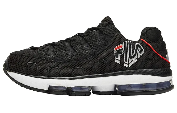 FILA Silva Trainer Cushioning Abrasion Resistant Breathable Low top Casual Shoes Women's Black